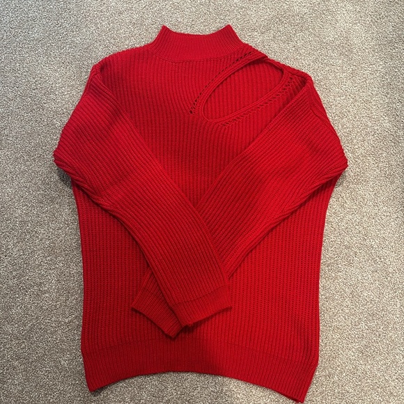 ASTR mock mock cutout tunic sweater - S - Picture 3 of 3